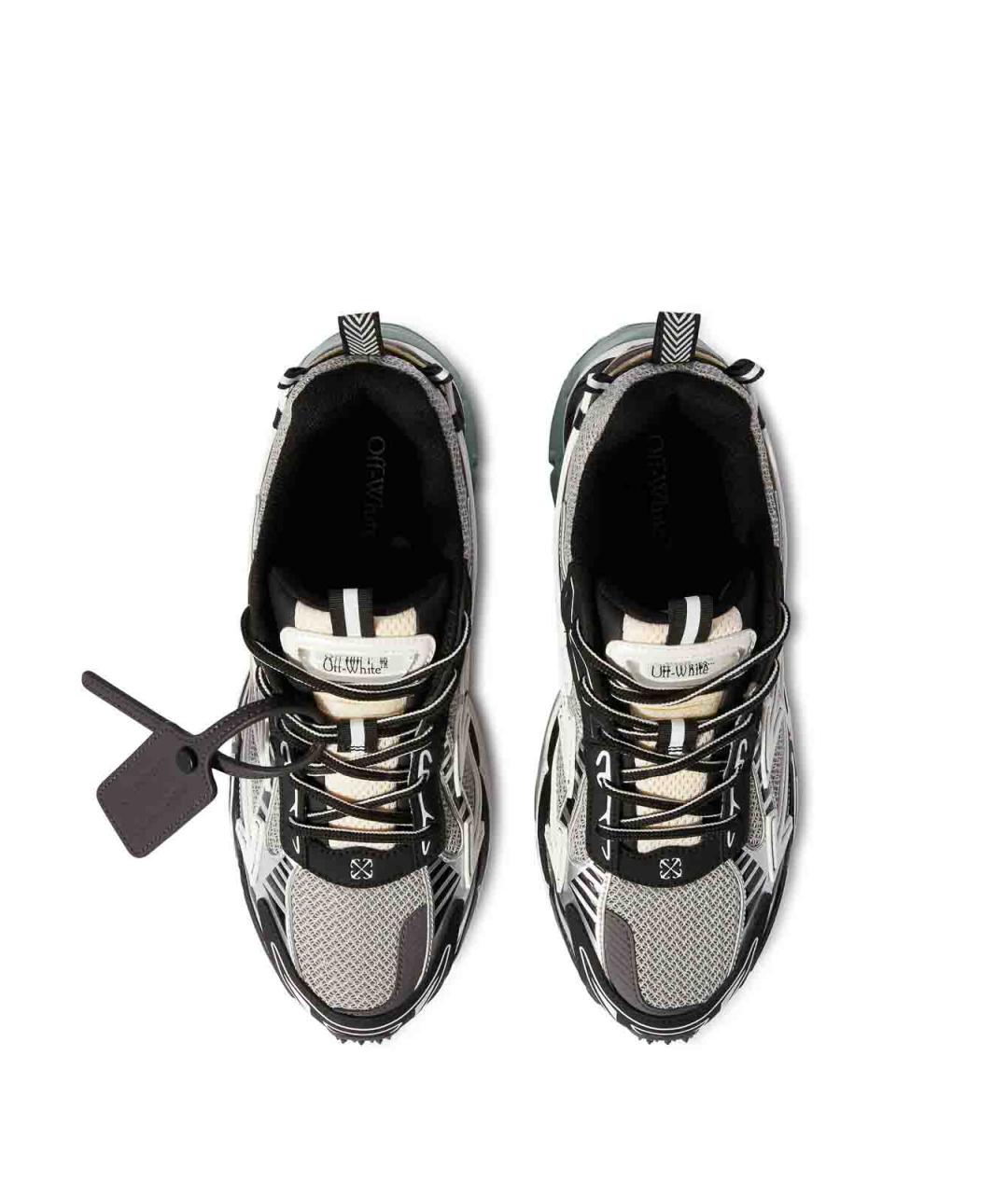 OFF-WHITE Серые кожаные низкие кроссовки / кеды, фото 3