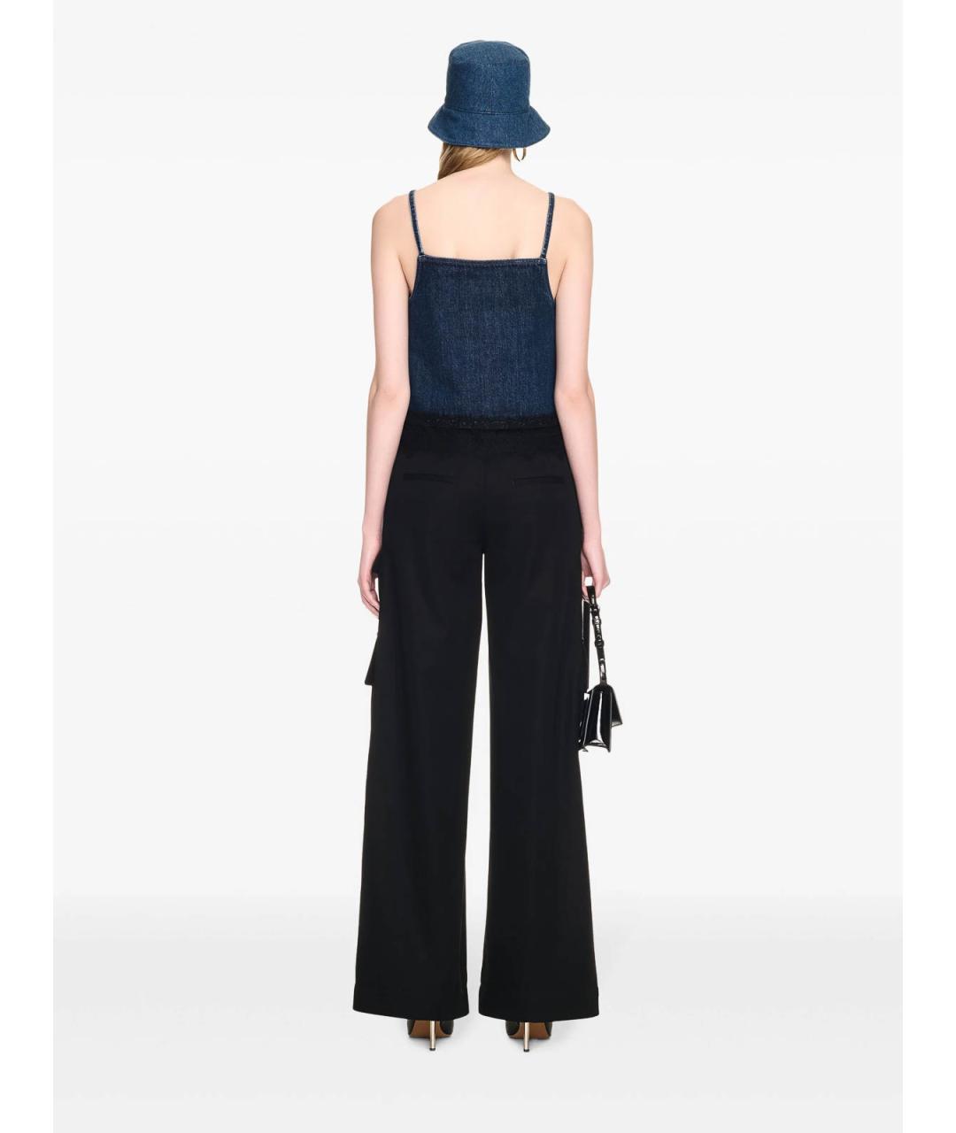 OFF-WHITE Черные шерстяные брюки широкие, фото 4