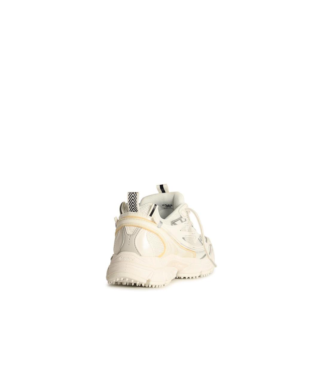 OFF-WHITE Белые текстильные кроссовки, фото 3