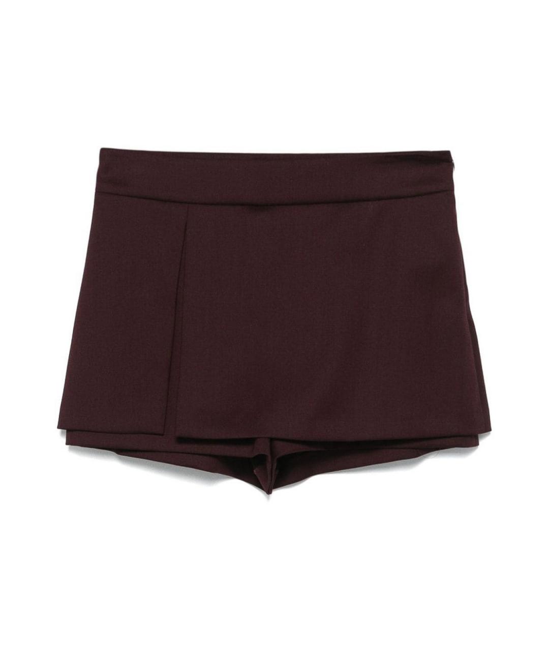PINKO Бордовые шерстяные шорты, фото 1