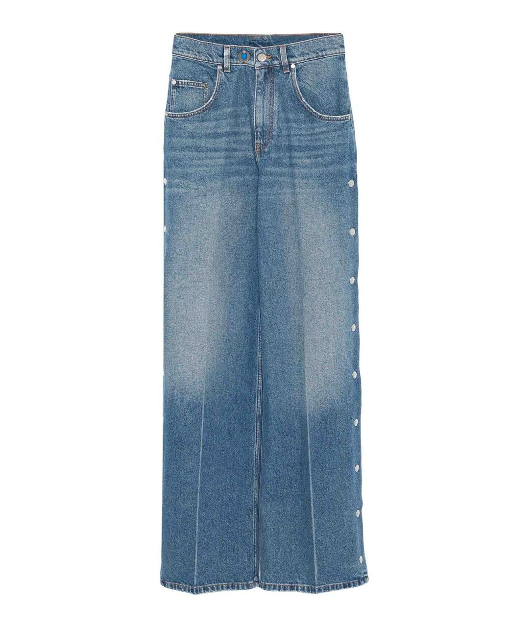 STELLA MCCARTNEY Синие хлопковые джинсы клеш, фото 1