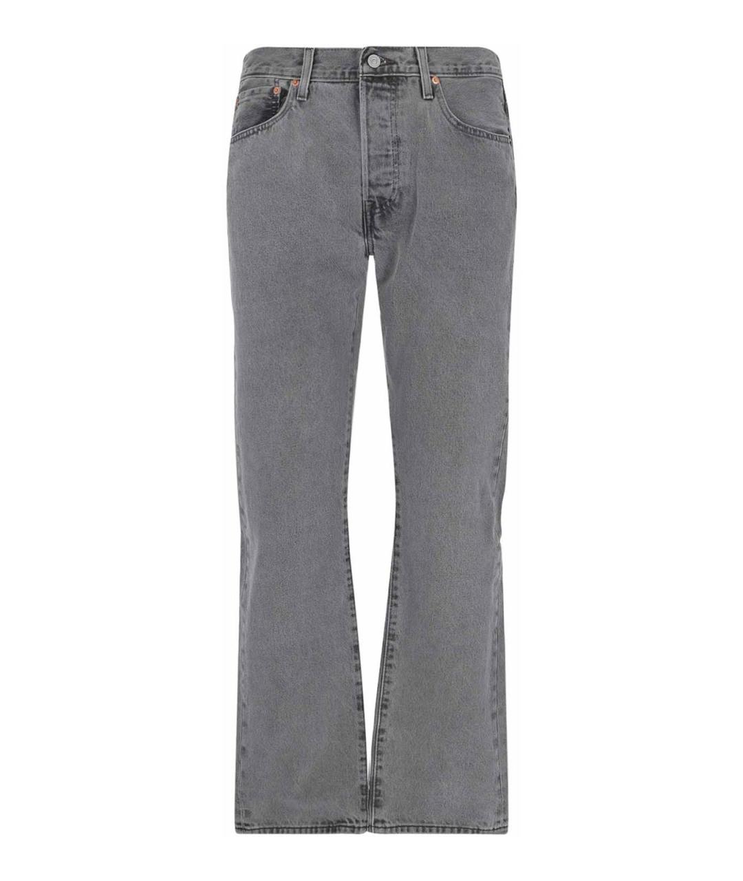 LEVI'S Серые хлопковые прямые джинсы, фото 1