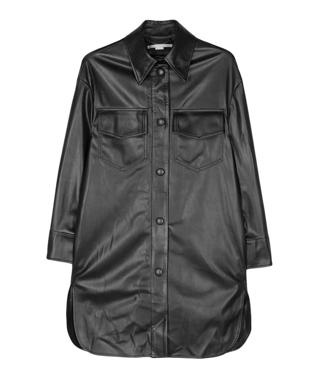 STELLA MCCARTNEY Черная кожаная рубашка, фото 1
