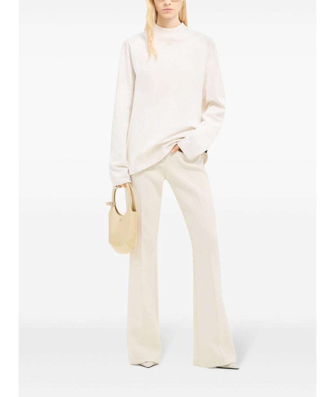 COURREGES Белая хлопковая футболка, фото 4