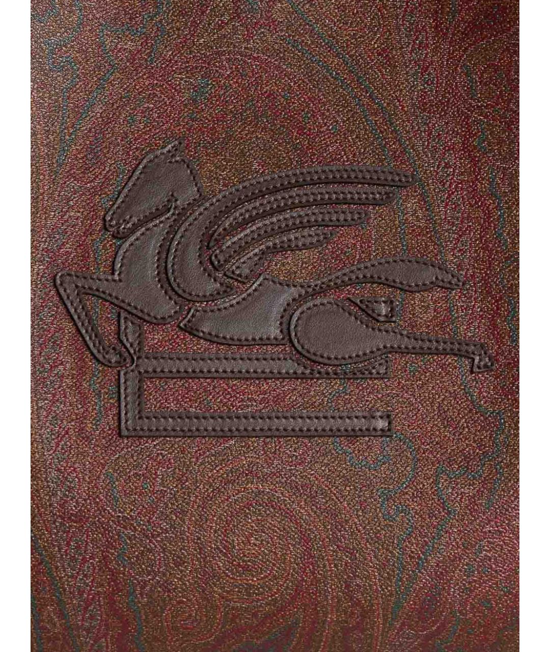 ETRO Коричневая кожаная сумка тоут, фото 6