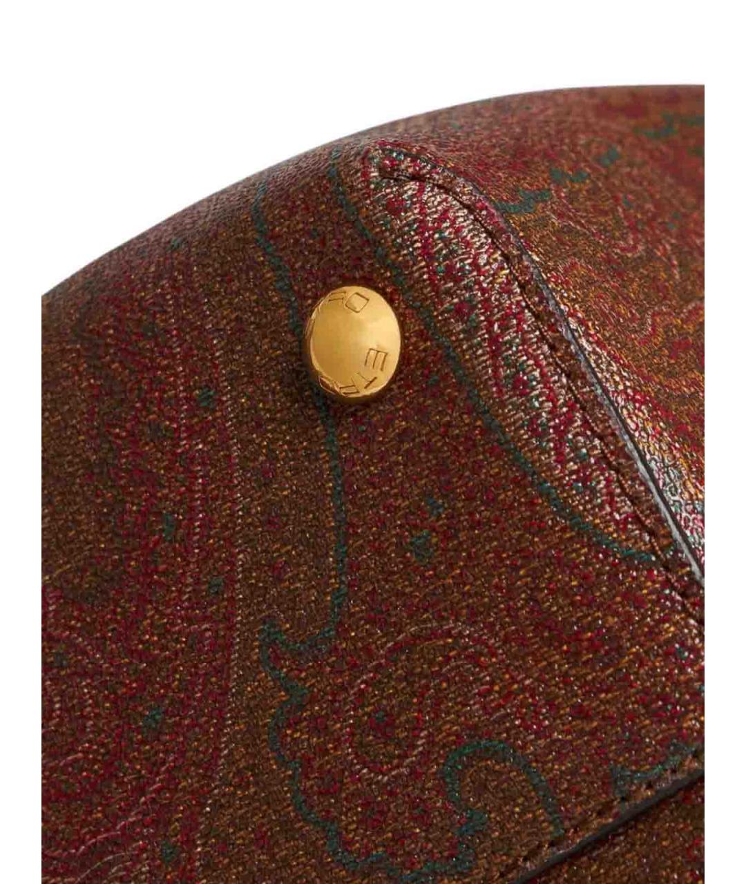 ETRO Коричневая кожаная сумка тоут, фото 5