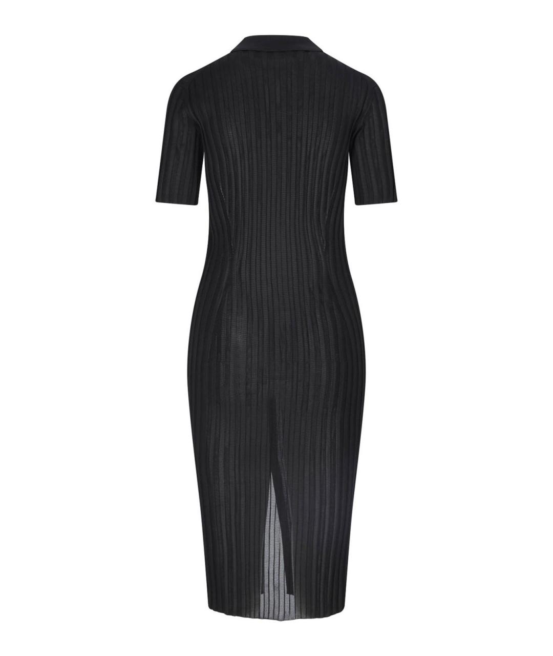 VERSACE Черное вискозное повседневное платье, фото 2