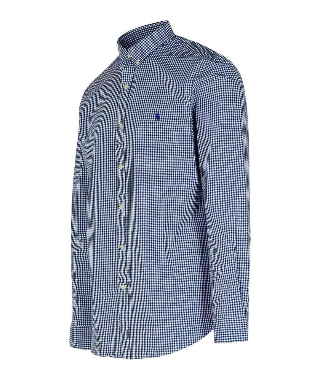 POLO RALPH LAUREN Синяя хлопковая классическая рубашка, фото 3