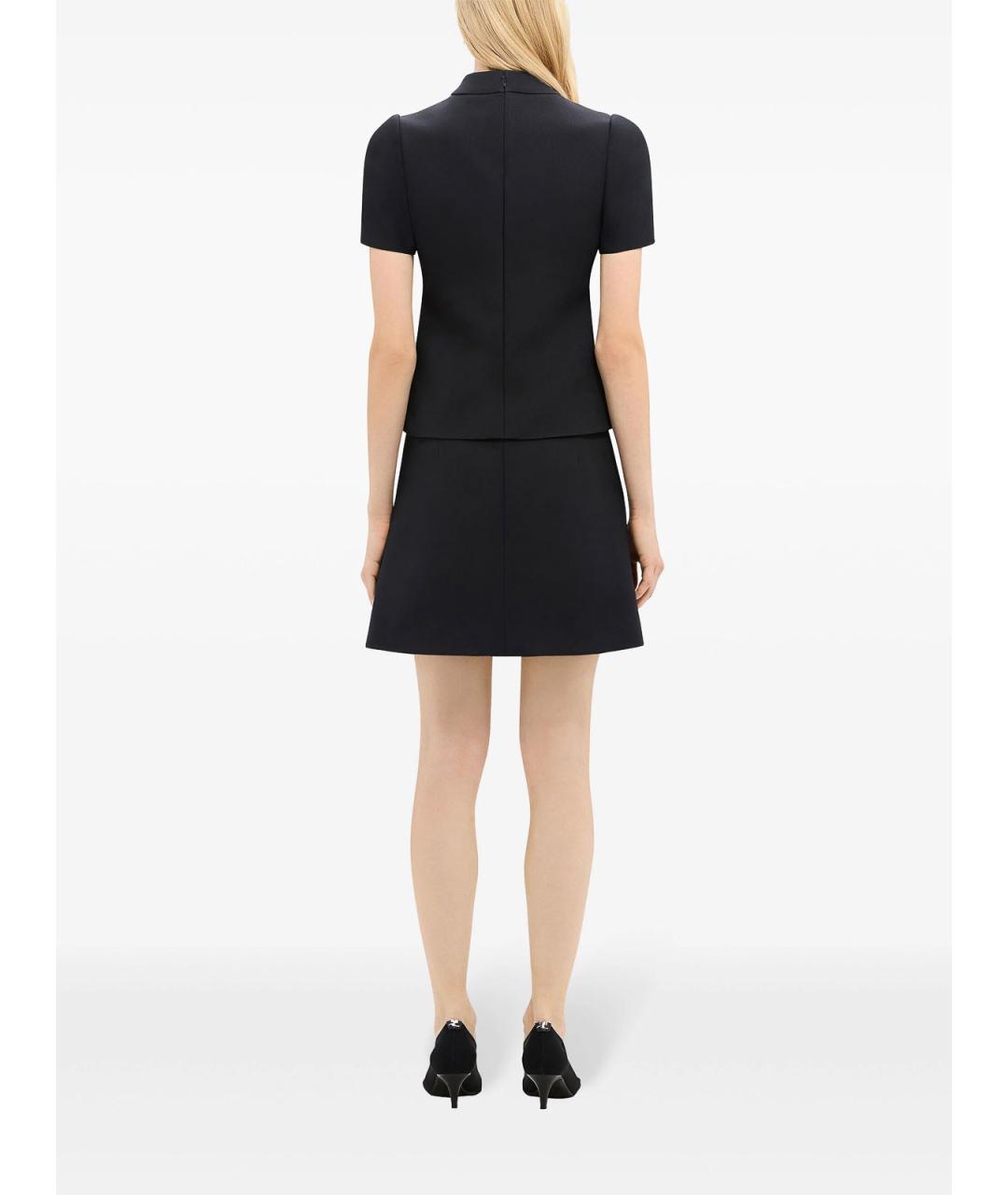 COURREGES Черная полиэстеровая юбка мини, фото 4