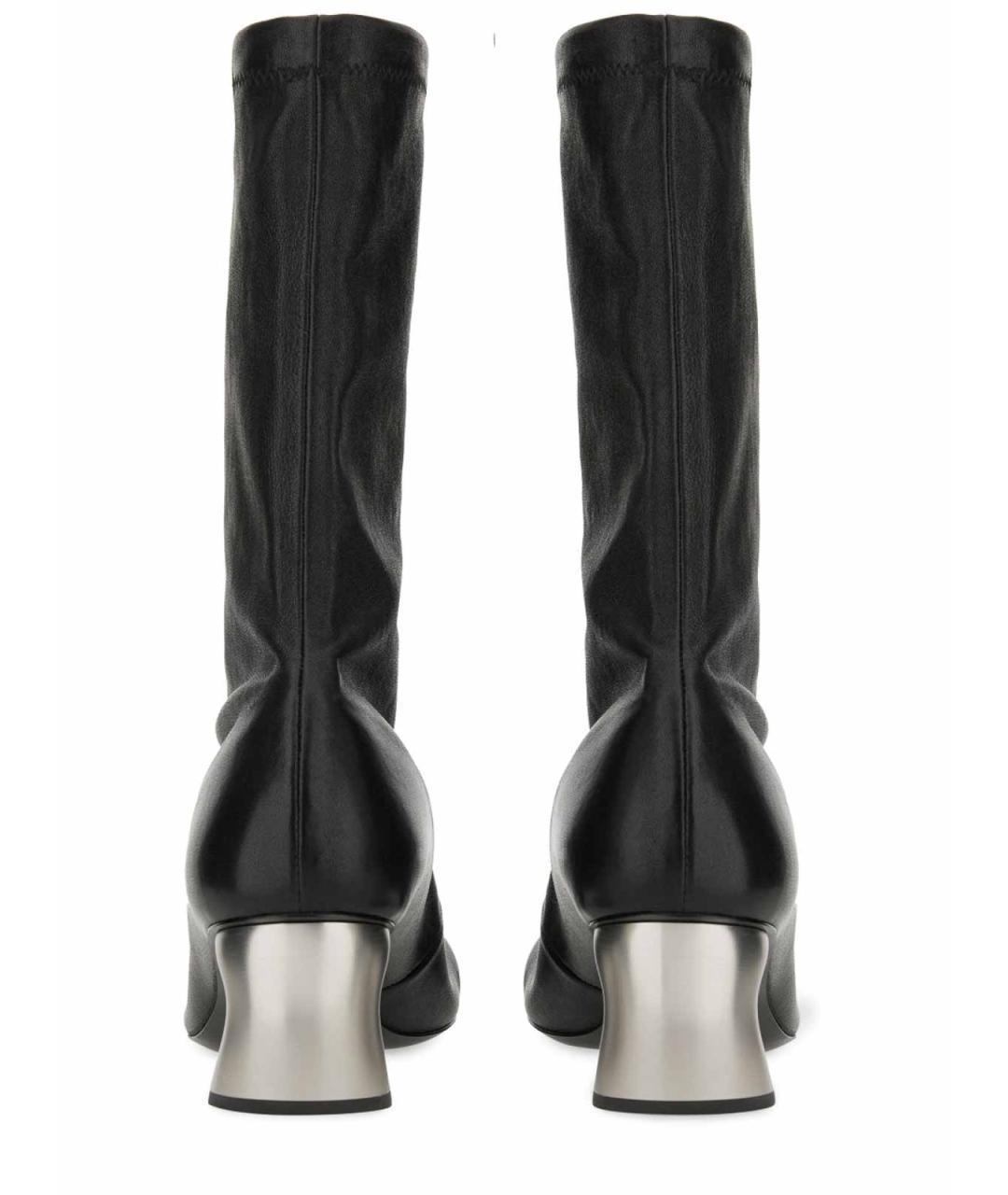 JIL SANDER Черные кожаные сапоги, фото 3