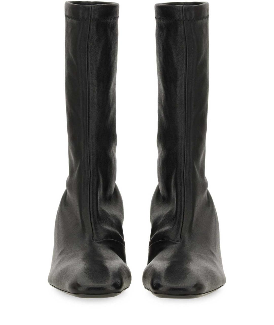 JIL SANDER Черные кожаные сапоги, фото 4