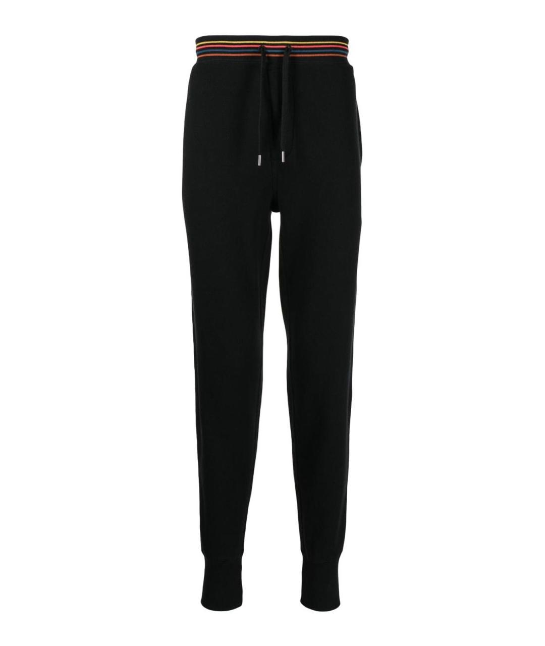 PAUL SMITH Черные хлопковые повседневные брюки, фото 1