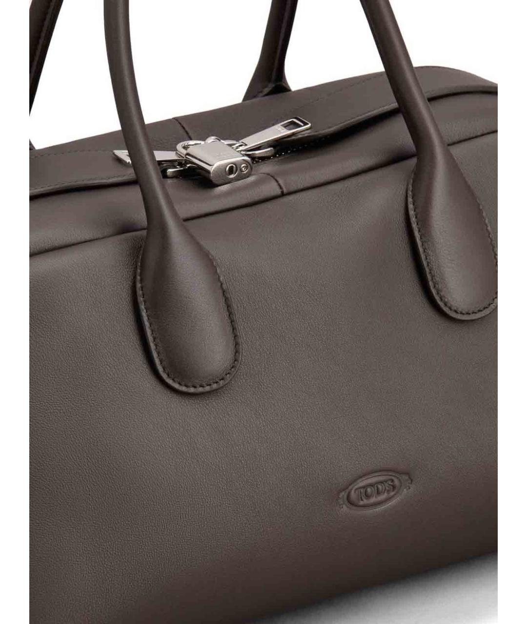 TOD'S Коричневая кожаная сумка тоут, фото 6