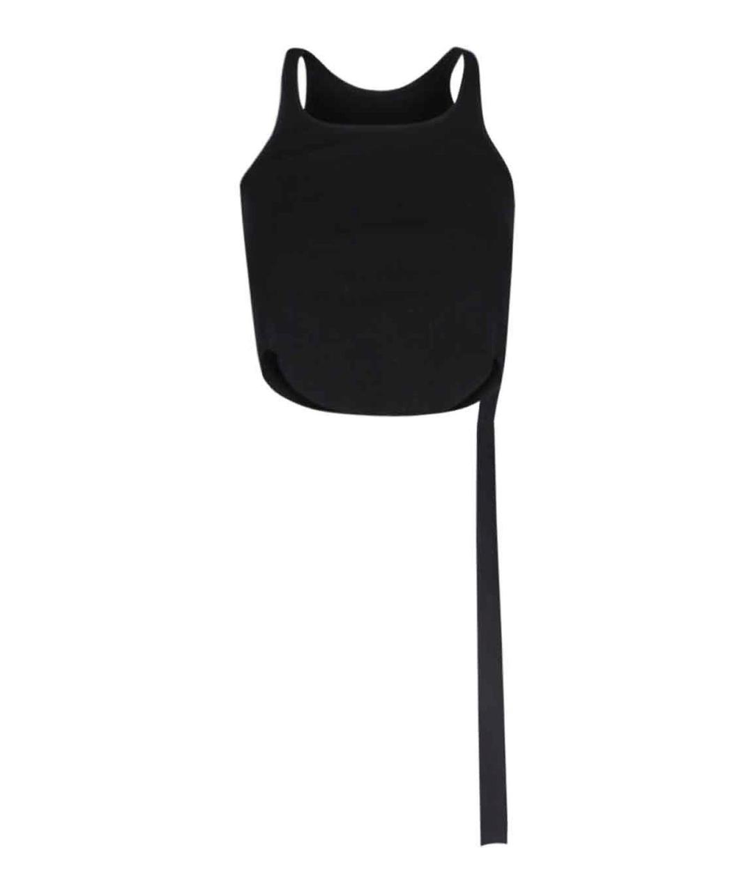 RICK OWENS Черная хлопковая майка, фото 1