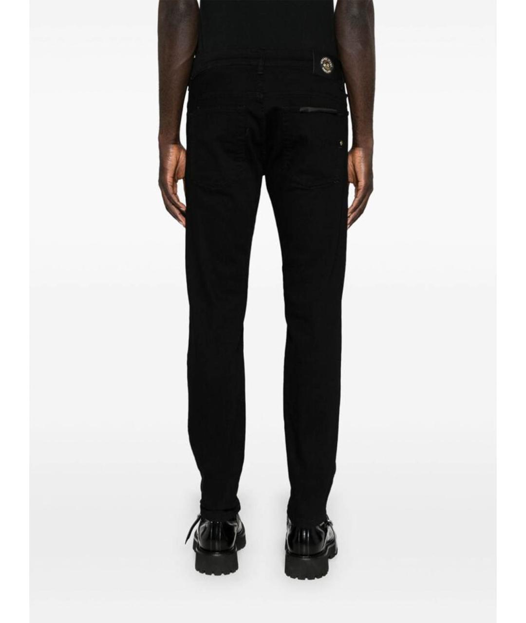 VERSACE JEANS COUTURE Черные хлопковые повседневные брюки, фото 4