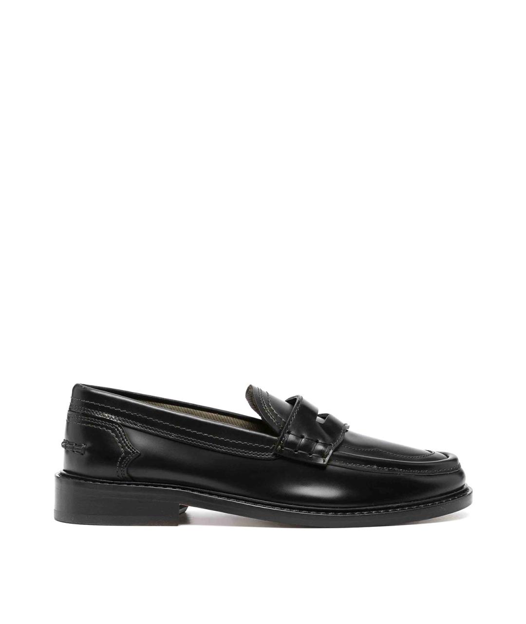 PAUL SMITH Черные кожаные лоферы, фото 1