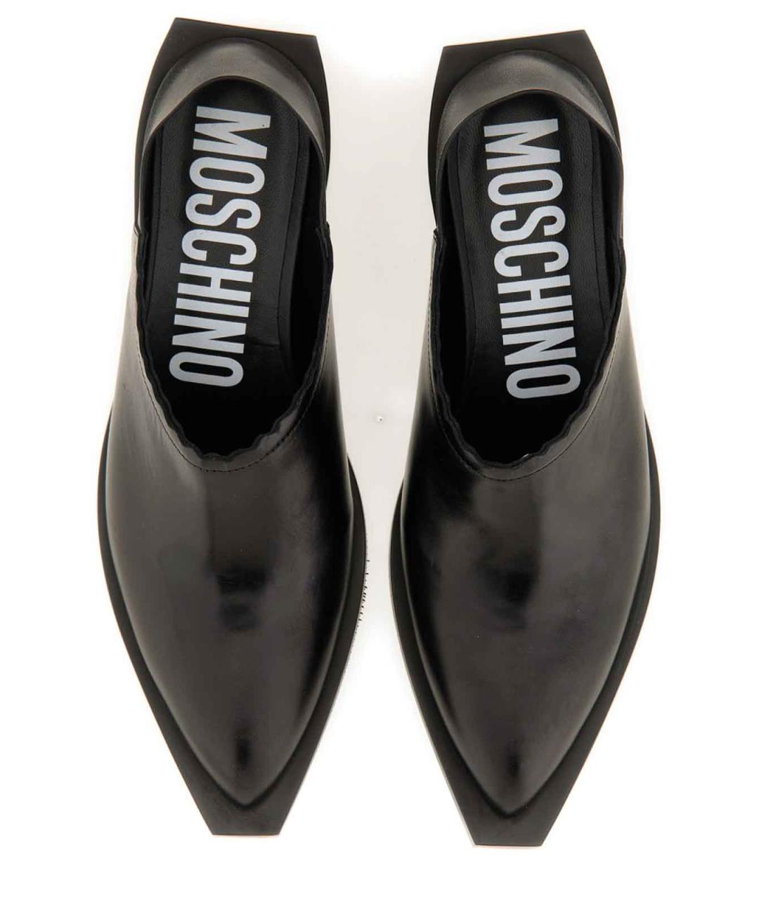 MOSCHINO Черные синтетические туфли, фото 5