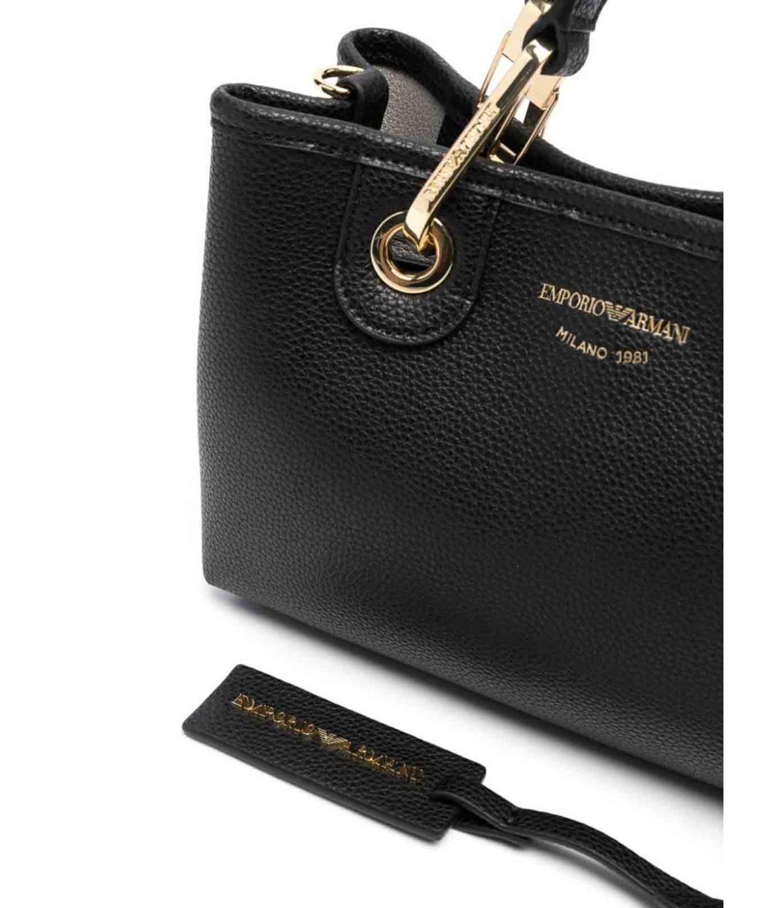 EMPORIO ARMANI Черная сумка тоут, фото 2
