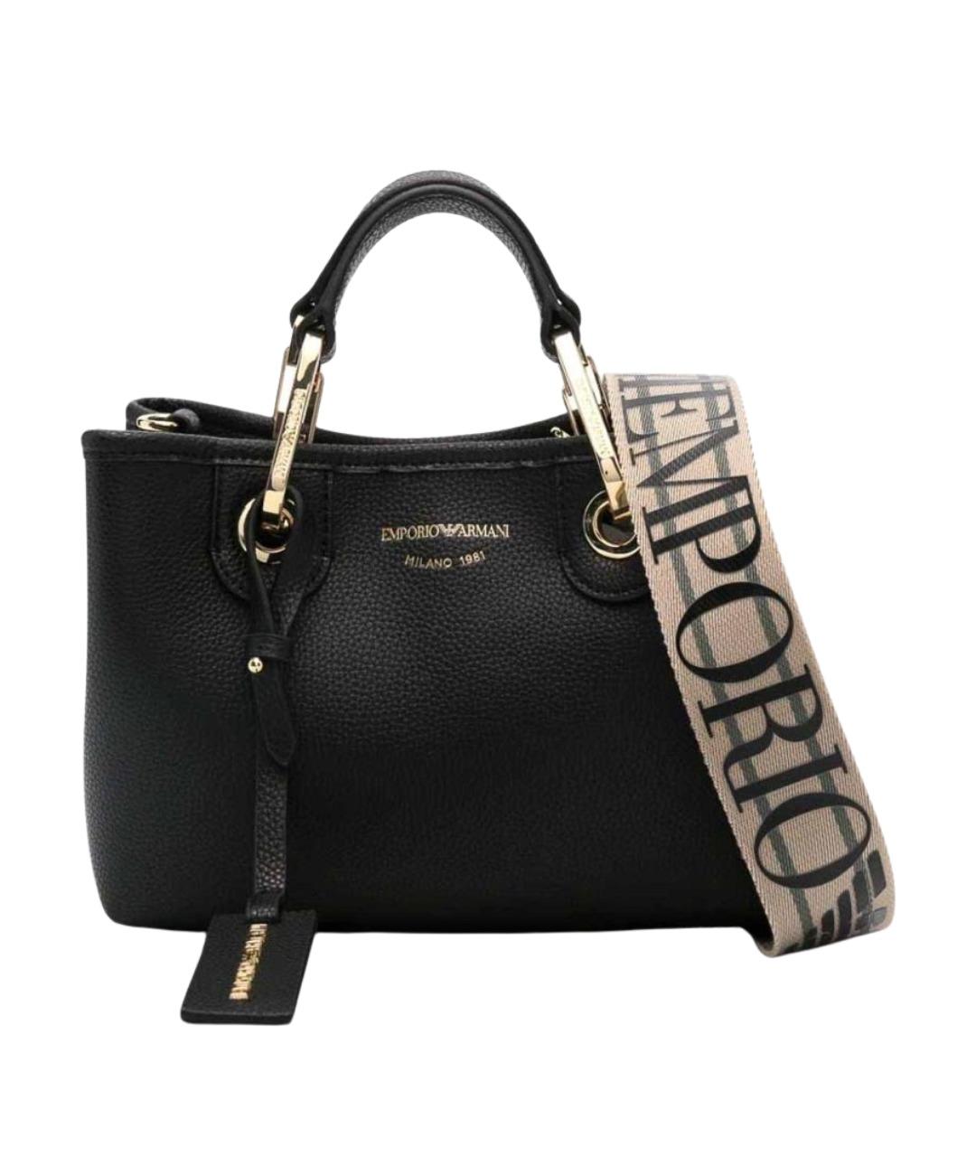 EMPORIO ARMANI Черная сумка тоут, фото 1