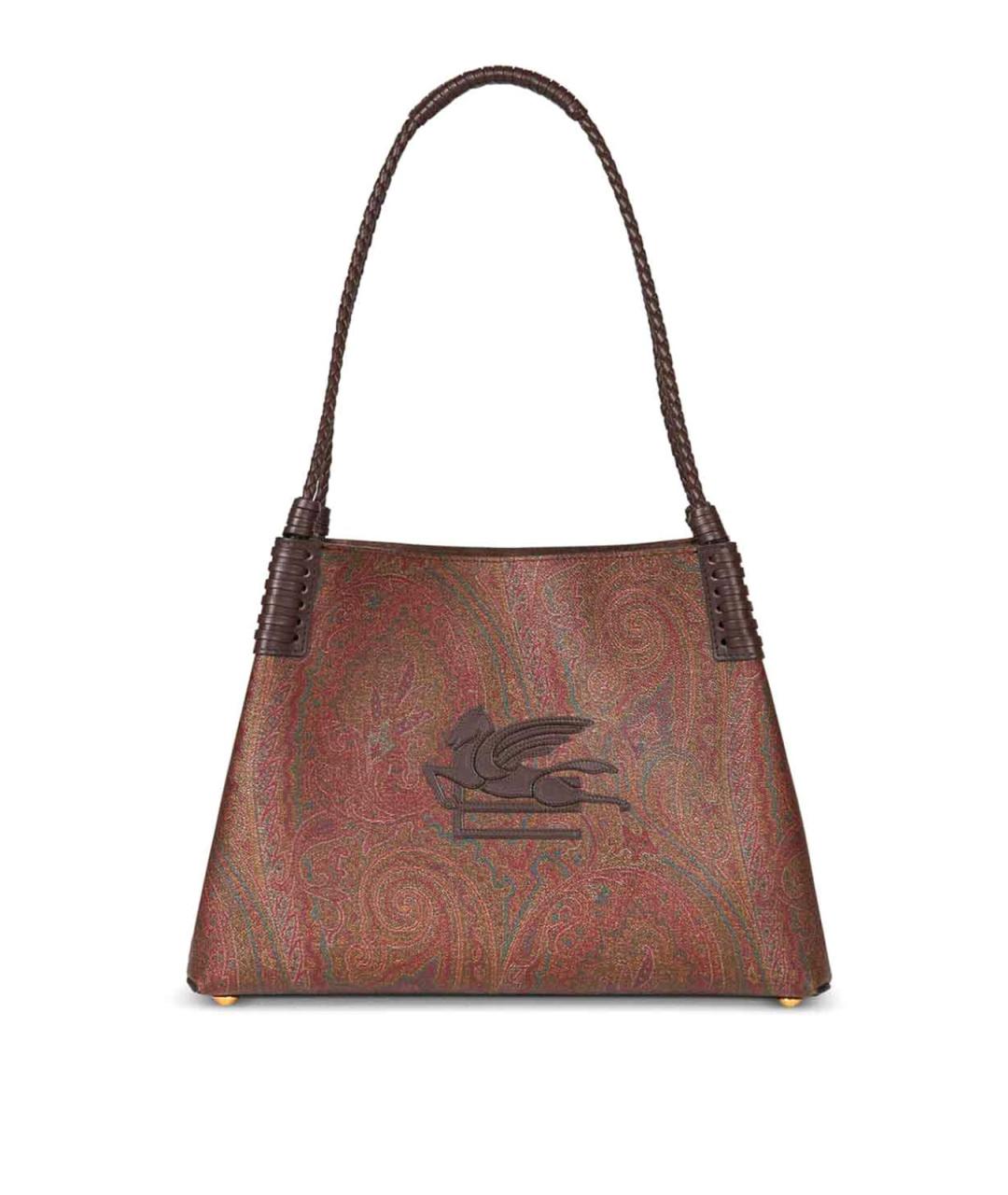 ETRO Коричневая кожаная сумка тоут, фото 1