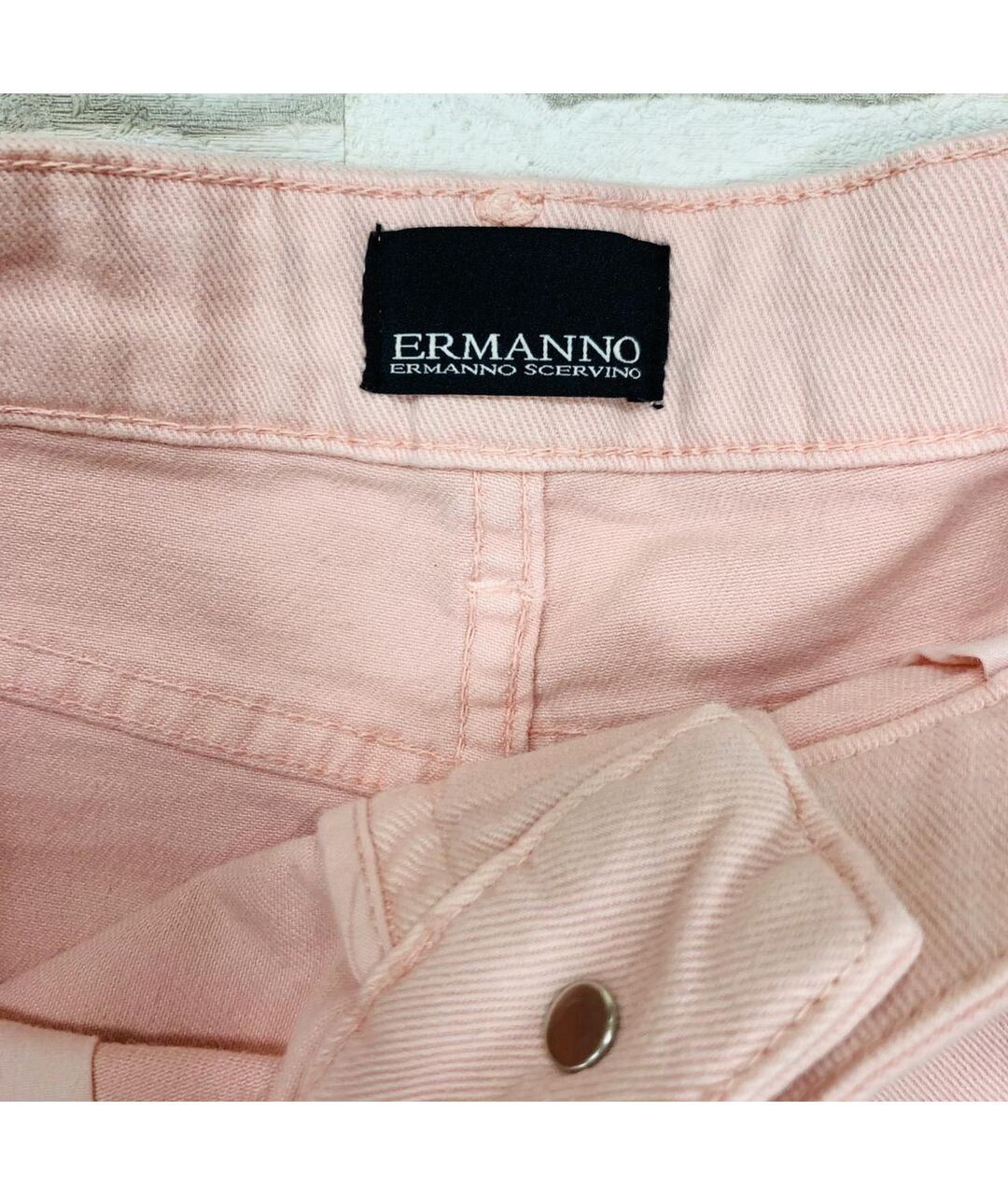 ERMANNO SCERVINO Розовый деним костюм с брюками, фото 7