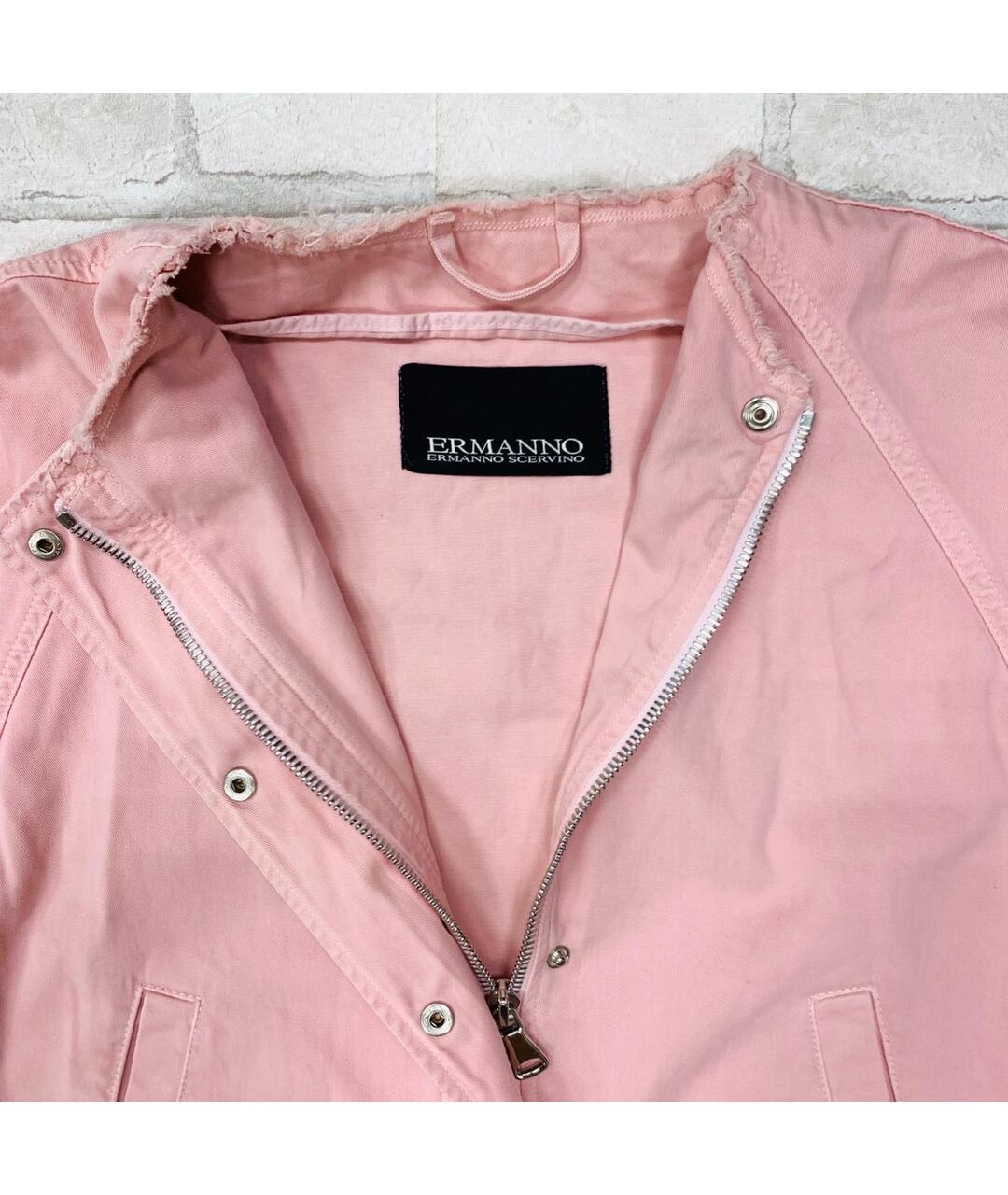 ERMANNO SCERVINO Розовый деним костюм с брюками, фото 3