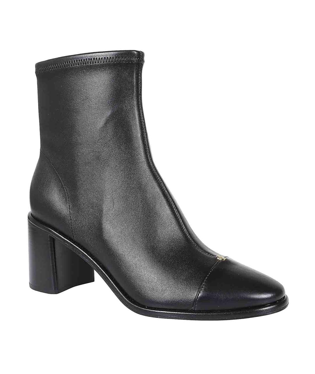 TORY BURCH Черные кожаные ботильоны, фото 2
