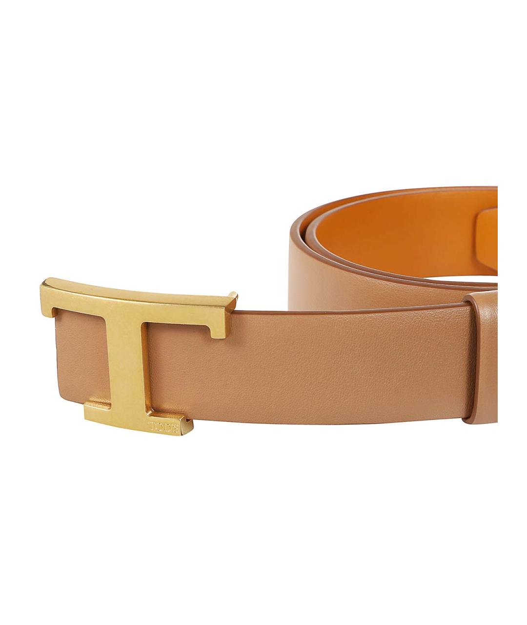 TOD'S Коричневый кожаный ремень, фото 3