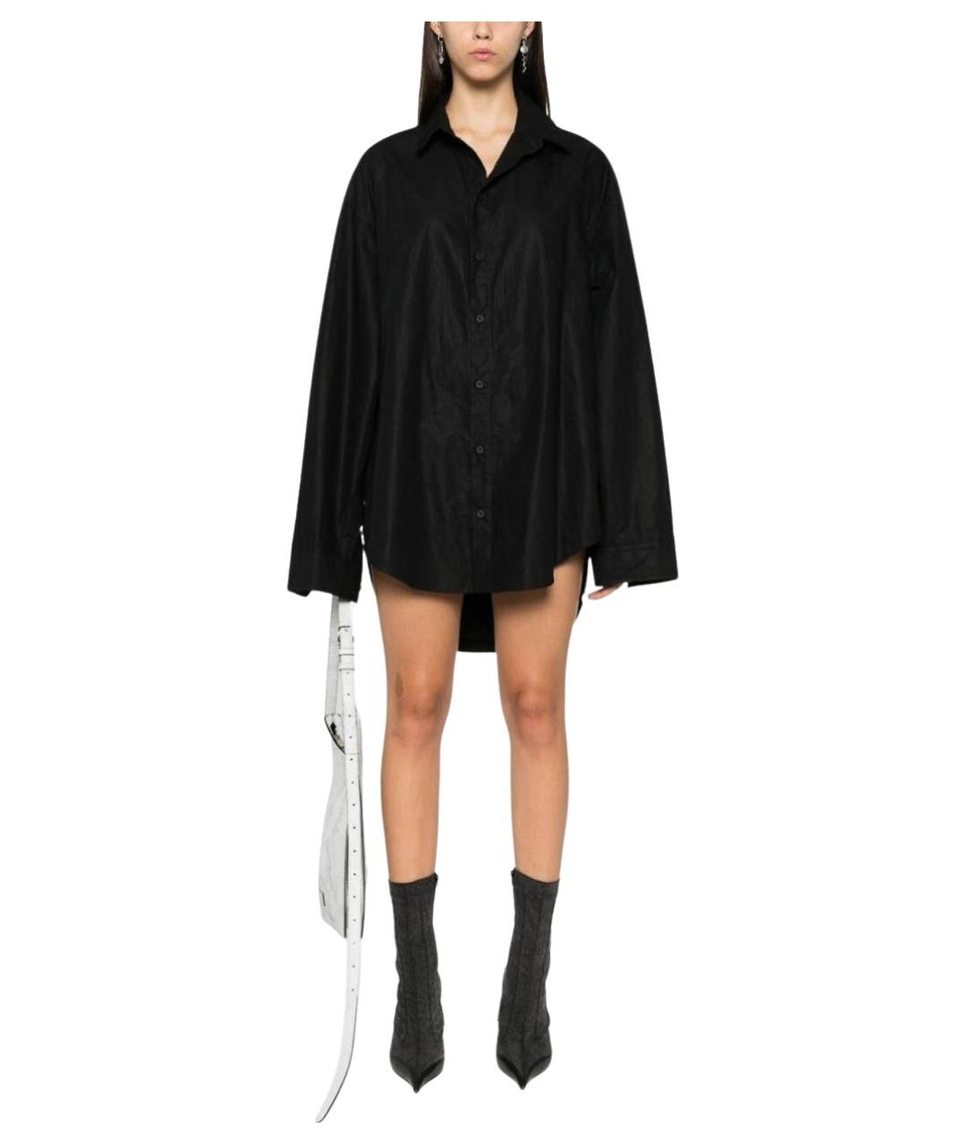 BALENCIAGA Черное хлопковое повседневное платье, фото 2