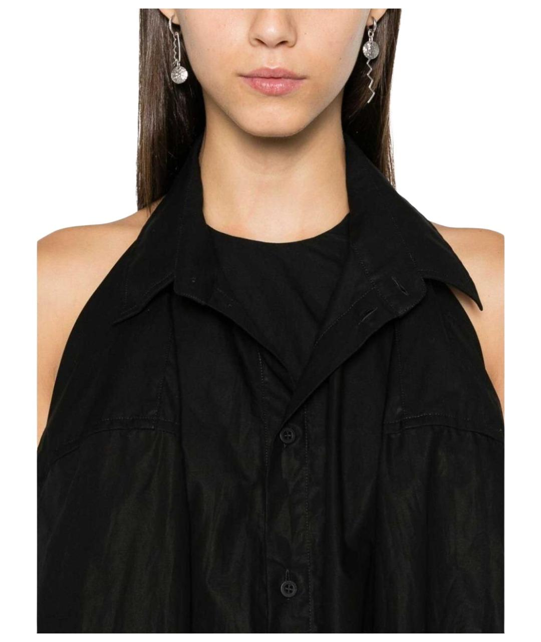 BALENCIAGA Черное хлопковое повседневное платье, фото 4