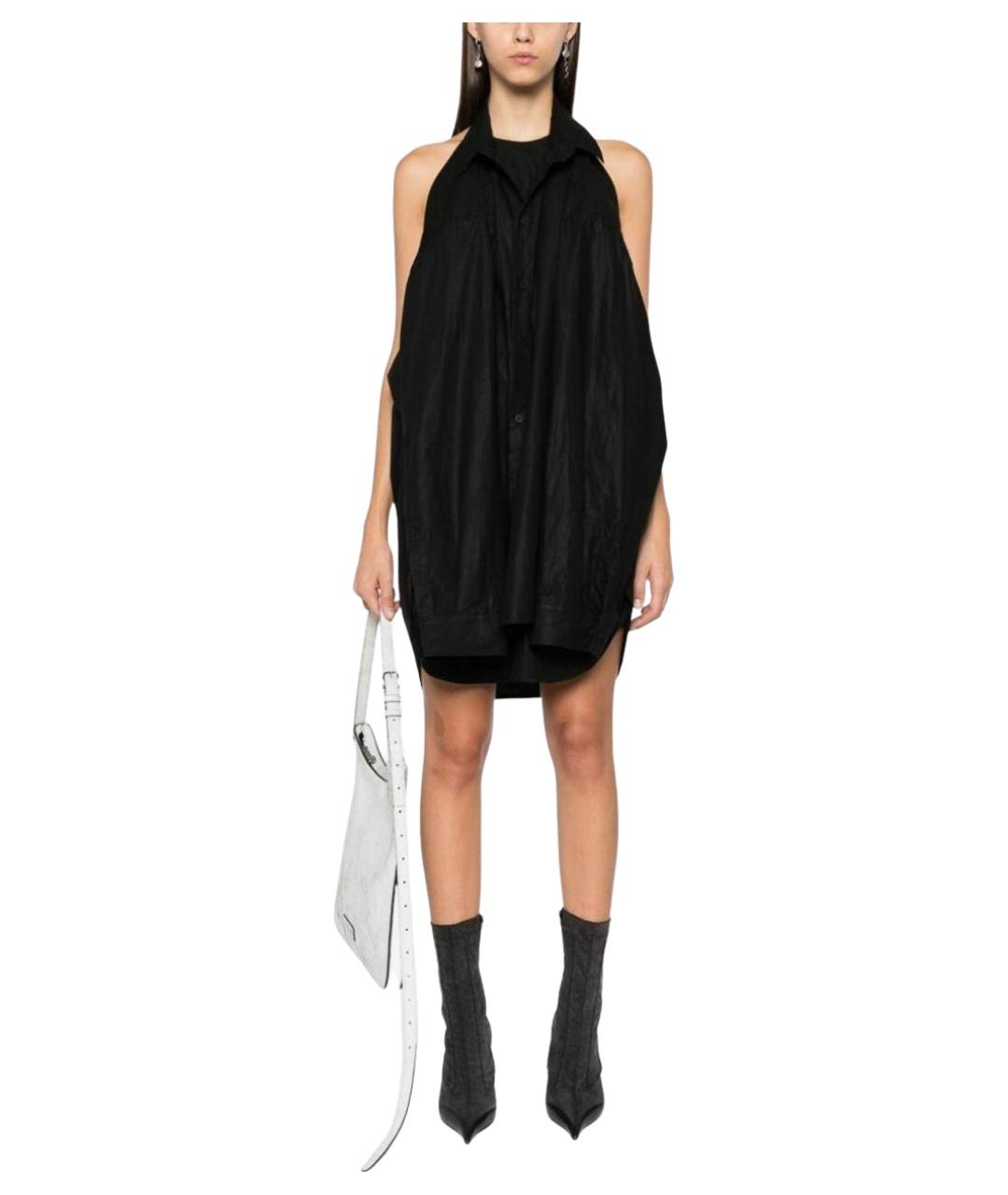 BALENCIAGA Черное хлопковое повседневное платье, фото 5