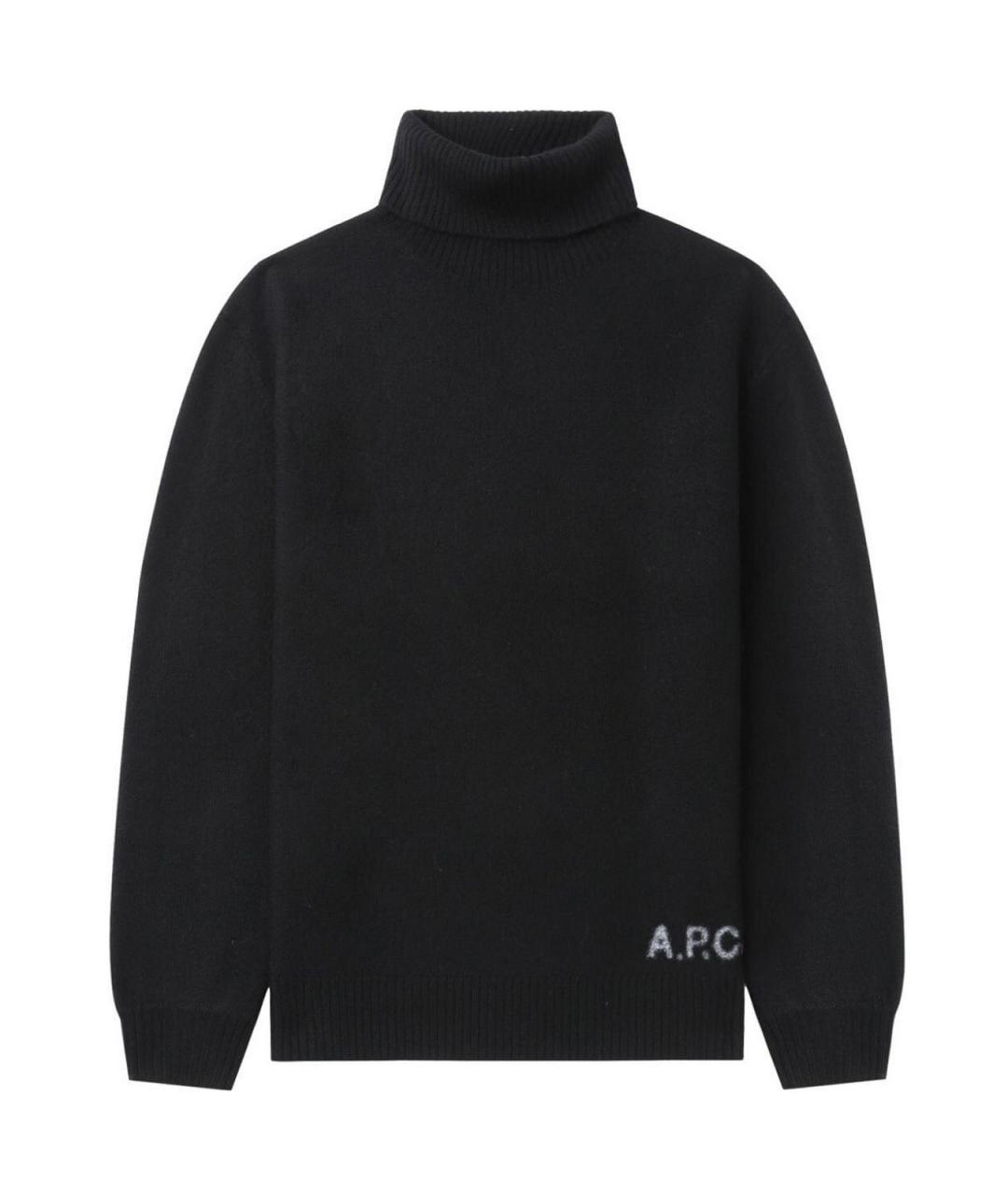 A.P.C. Черный шерстяной джемпер / свитер, фото 1