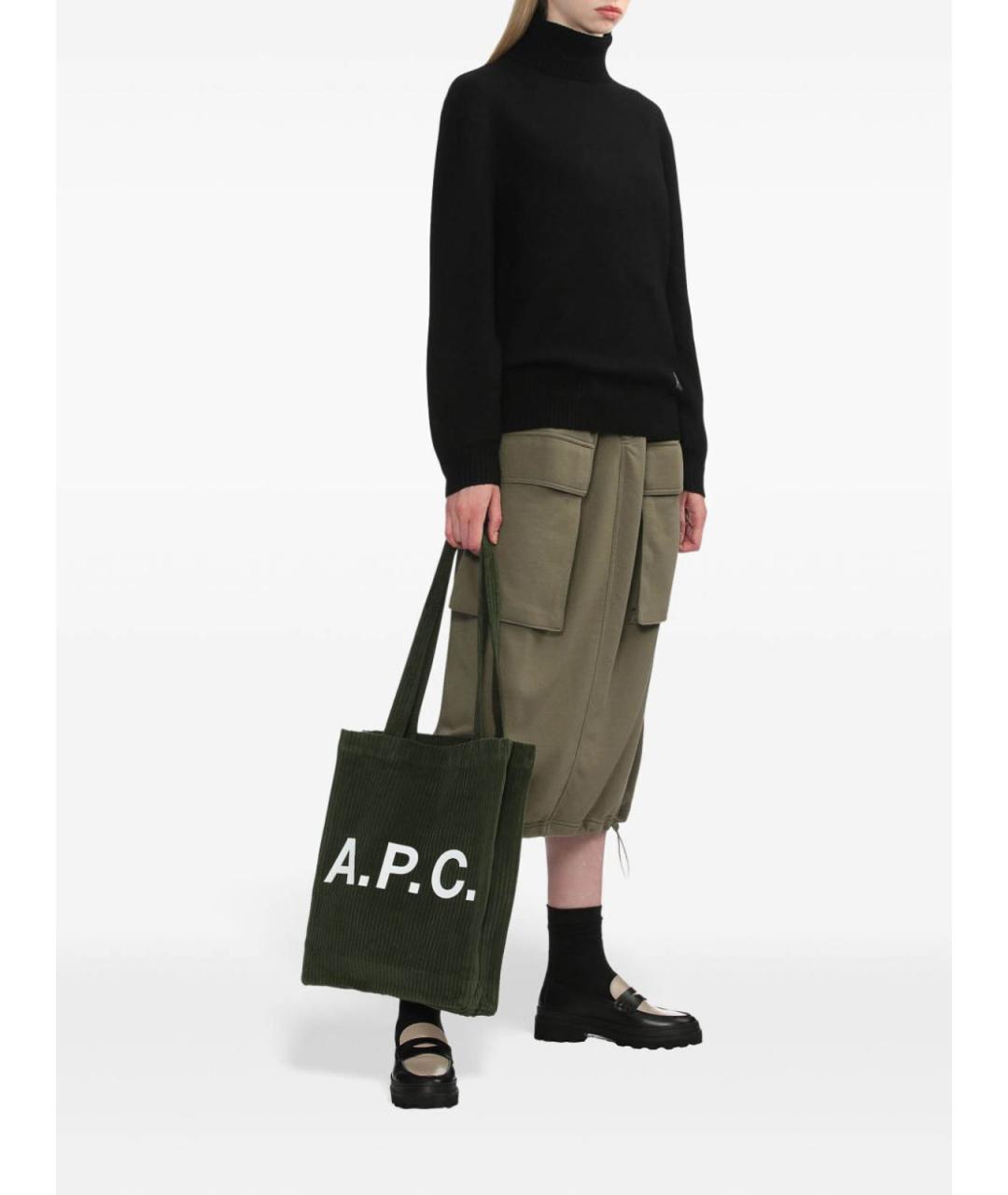 A.P.C. Черный шерстяной джемпер / свитер, фото 5