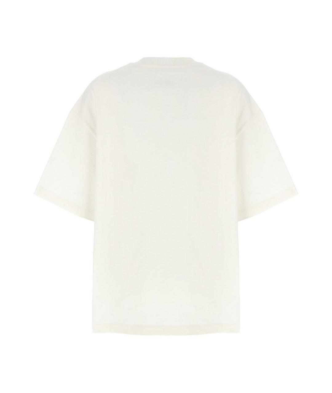 JIL SANDER Бежевая хлопковая футболка, фото 2