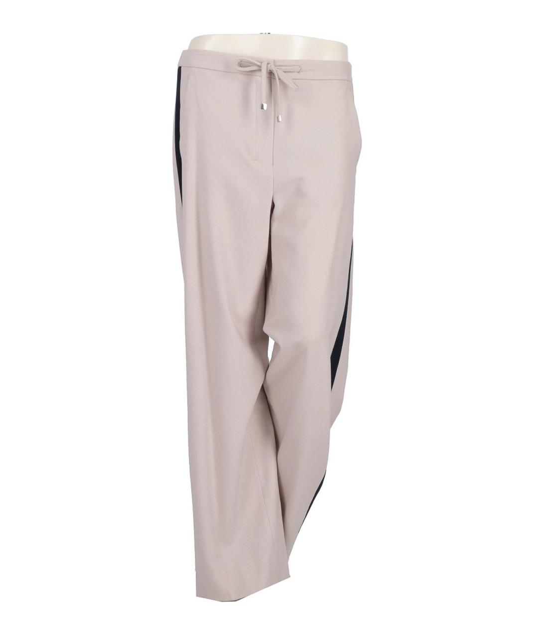 MAX MARA Бежевые шерстяные спортивные брюки и шорты, фото 1