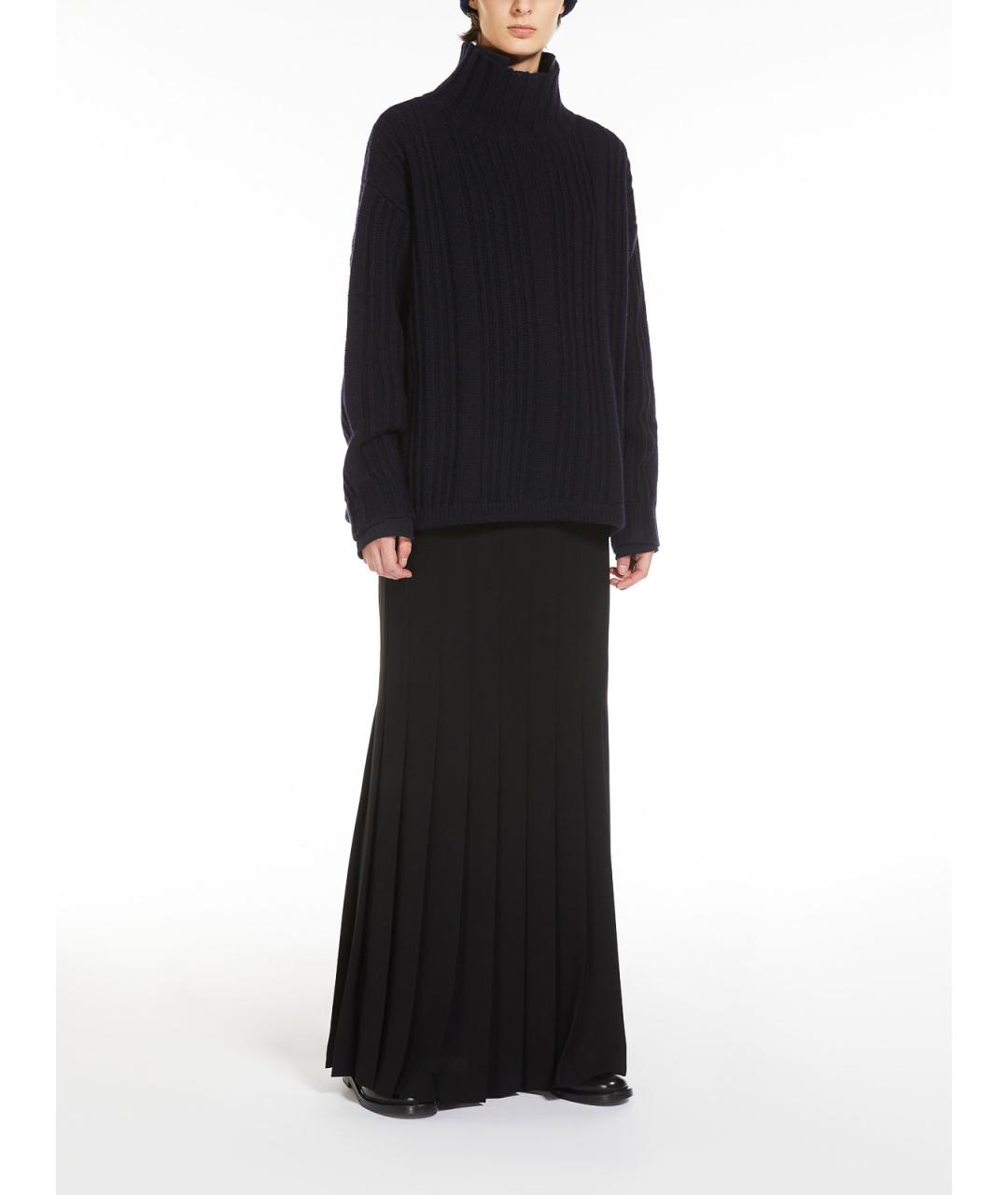 MAX MARA Темно-синий шерстяной джемпер / свитер, фото 2