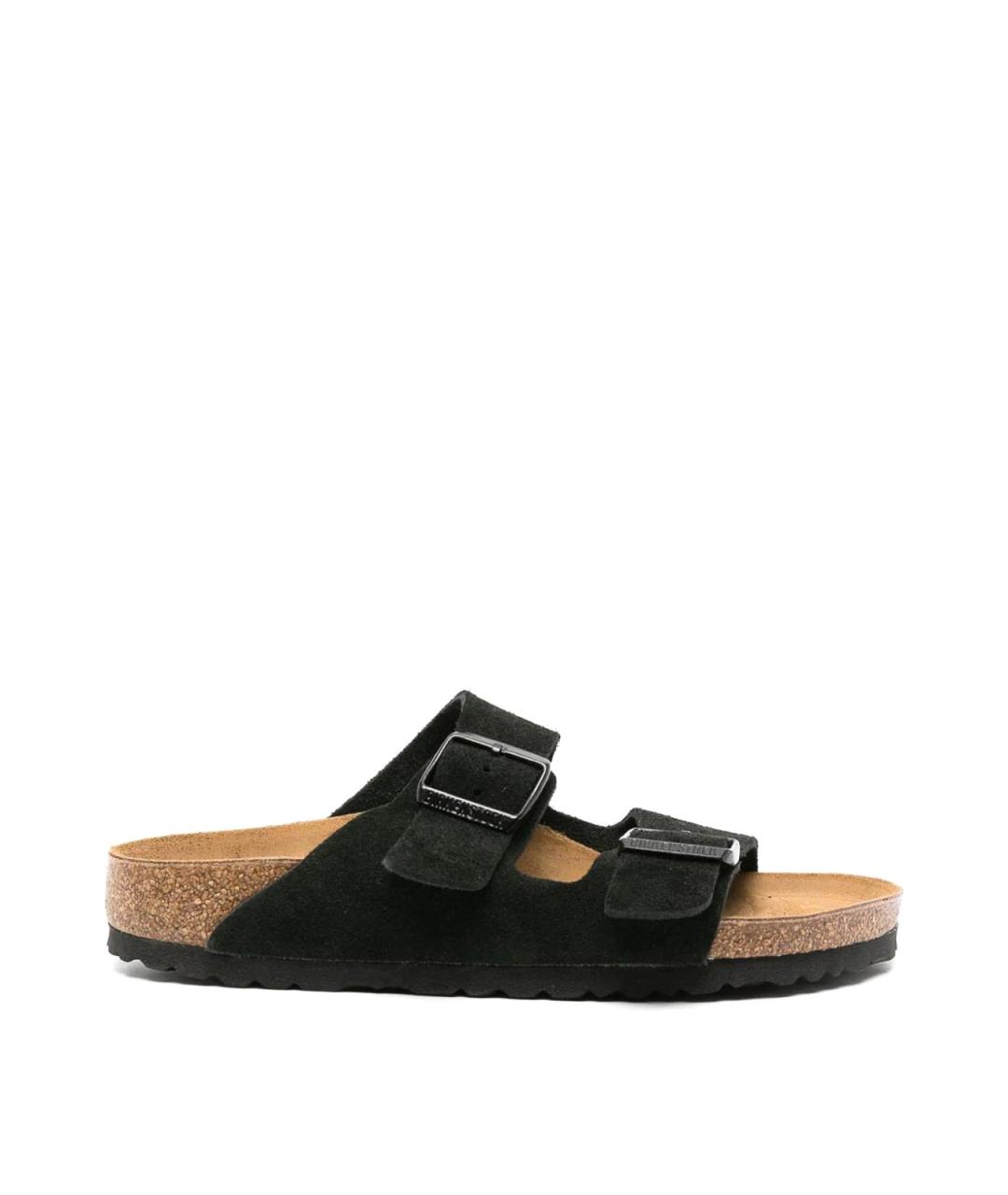 BIRKENSTOCK Черные замшевые сандалии, фото 1