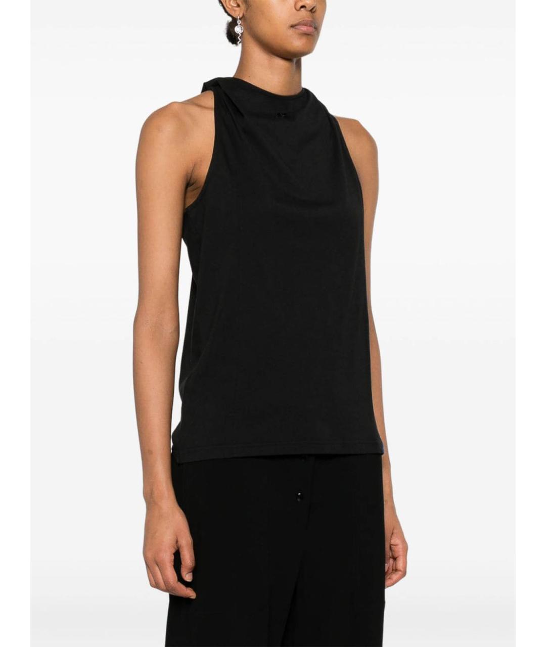 COURREGES Черная хлопковая майка, фото 5