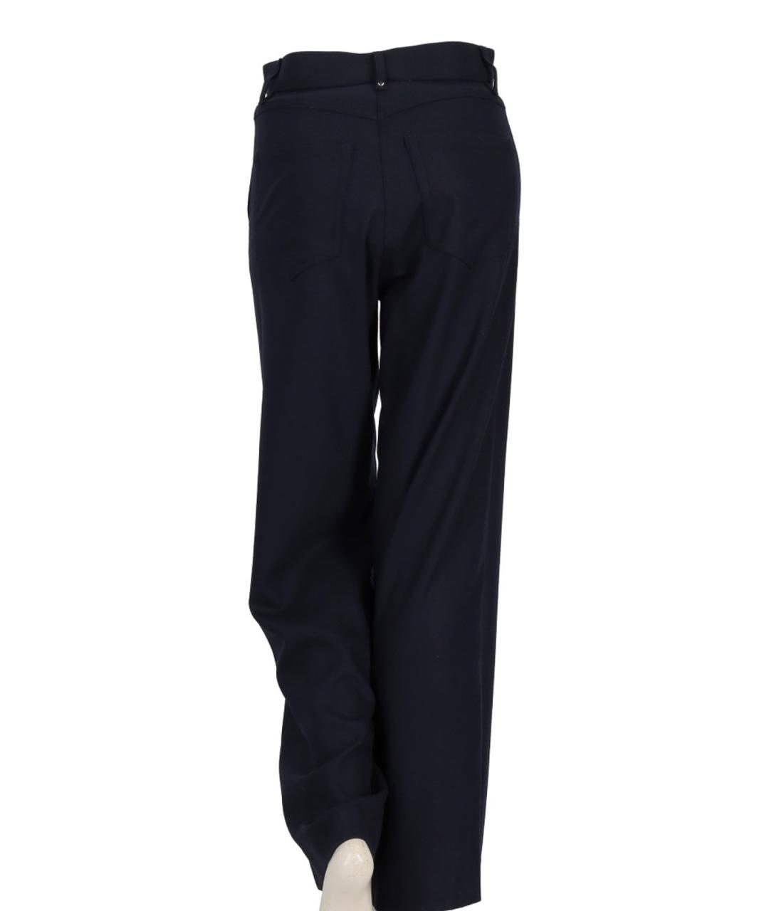 MAX MARA Синие шерстяные брюки широкие, фото 3