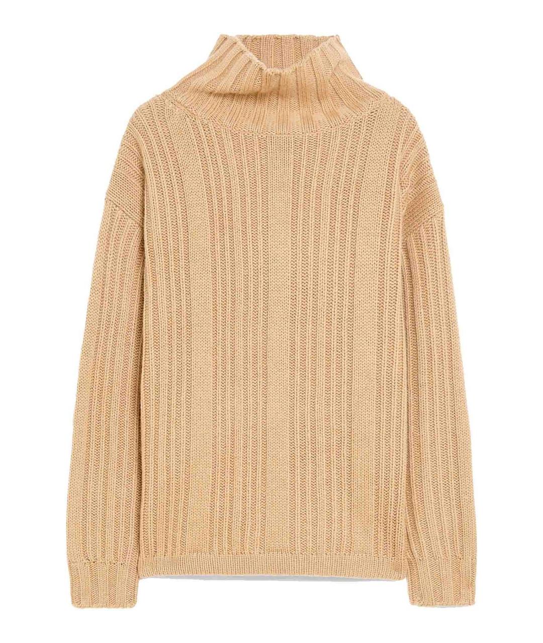 MAX MARA Бежевый шерстяной джемпер / свитер, фото 1