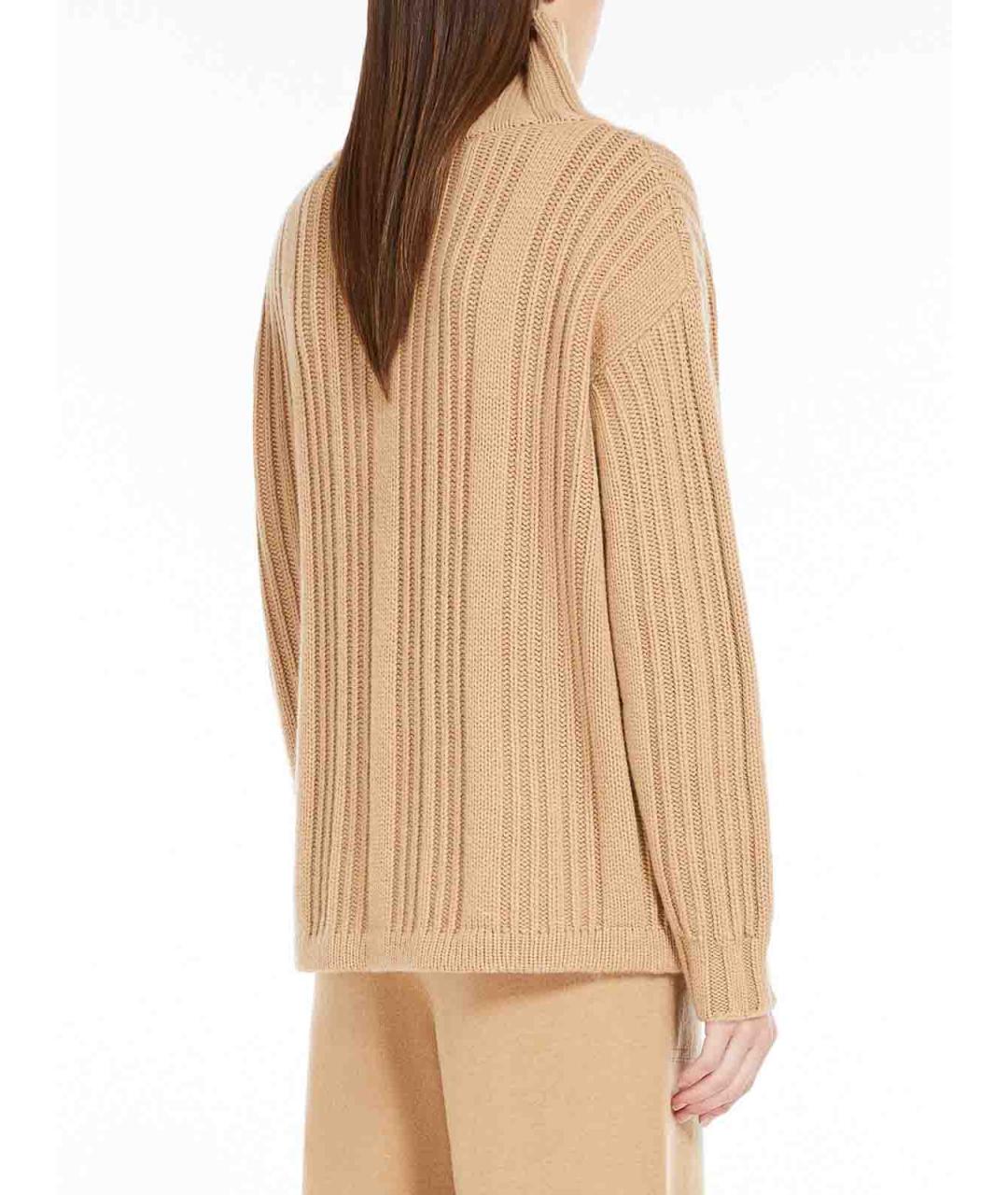 MAX MARA Бежевый шерстяной джемпер / свитер, фото 4