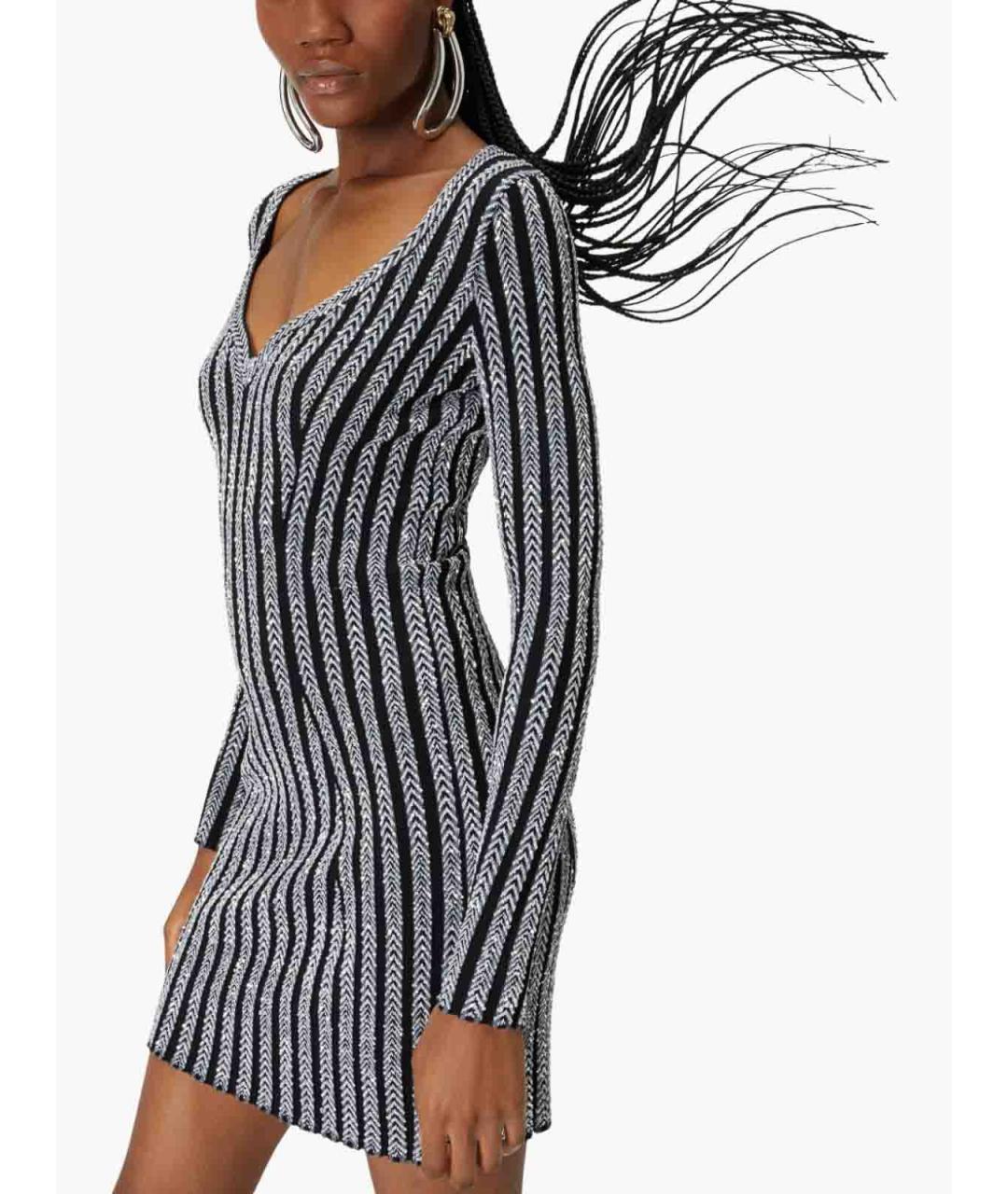 MISSONI Серебряное вискозное коктейльное платье, фото 3