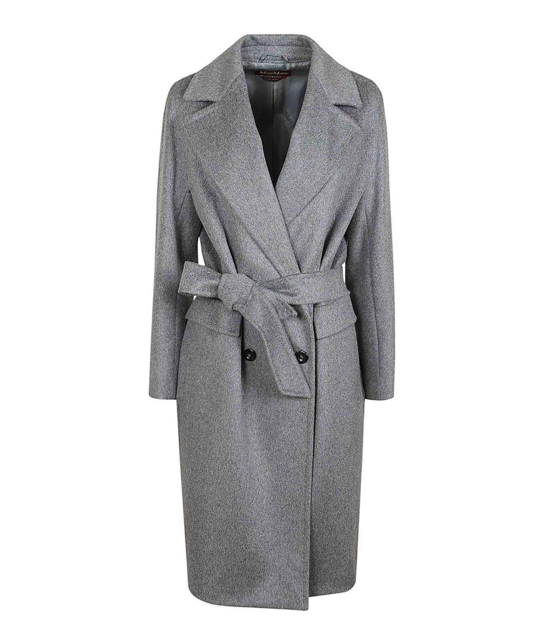 MAX MARA Серое шерстяное пальто, фото 1