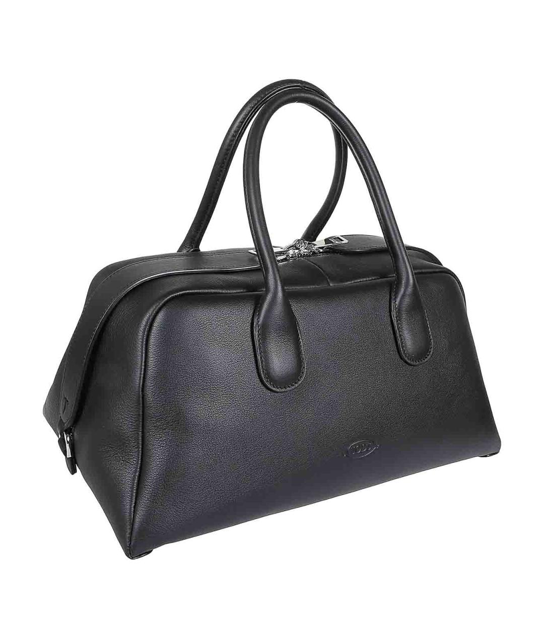 TOD'S Черная кожаная сумка тоут, фото 2