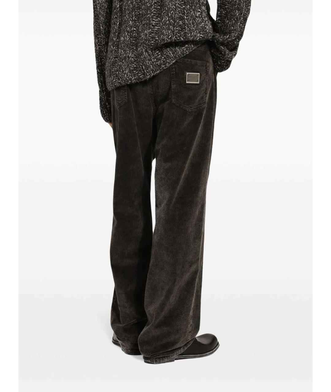 DOLCE&GABBANA Черные хлопковые прямые джинсы, фото 2