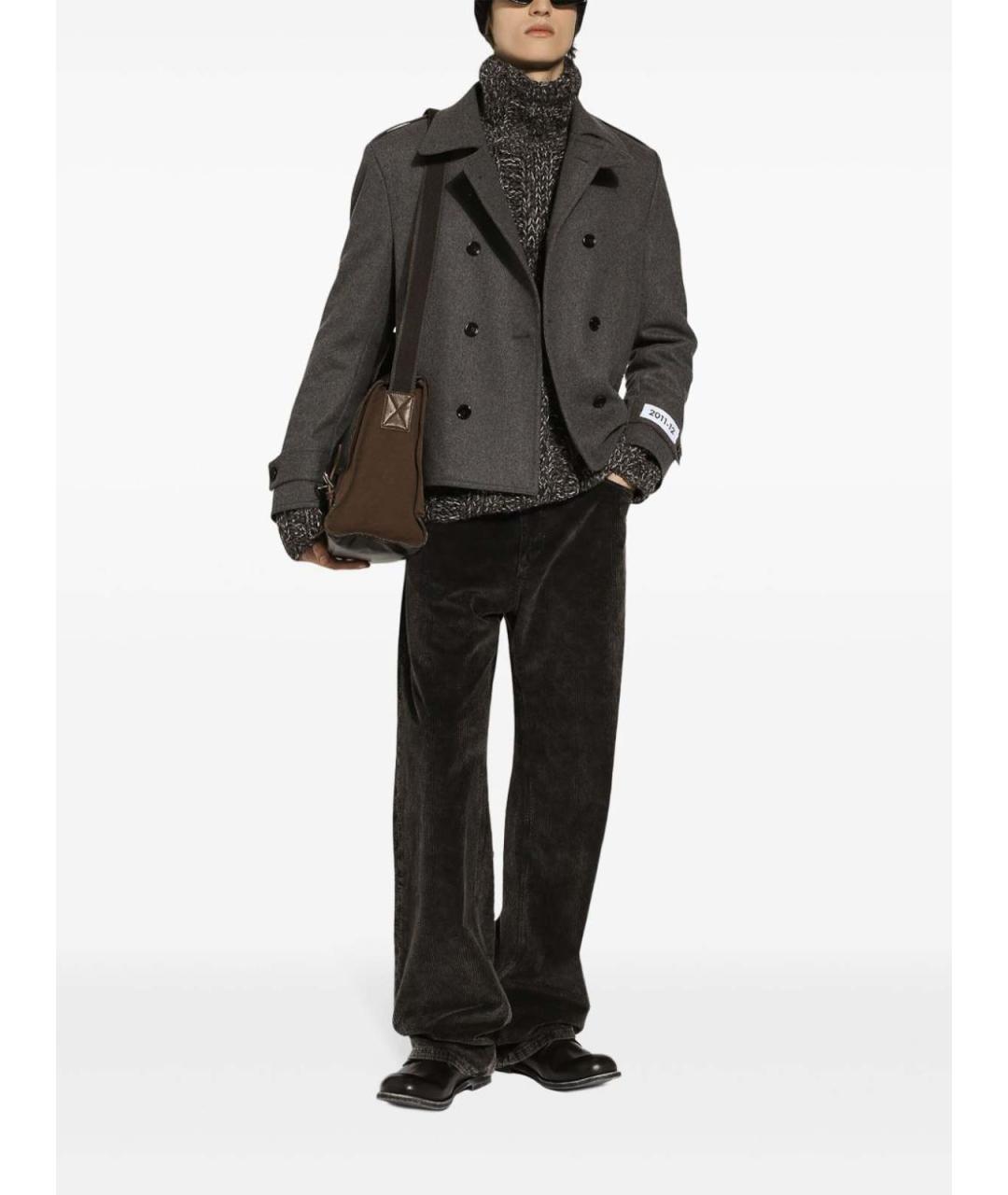 DOLCE&GABBANA Черные хлопковые прямые джинсы, фото 4