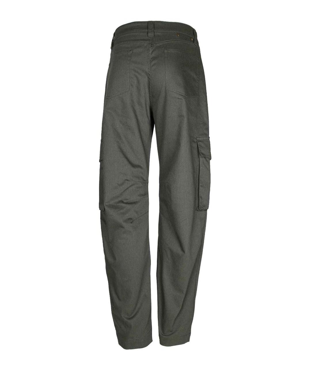 GOLDEN GOOSE Зеленые полиэстеровые повседневные брюки, фото 3