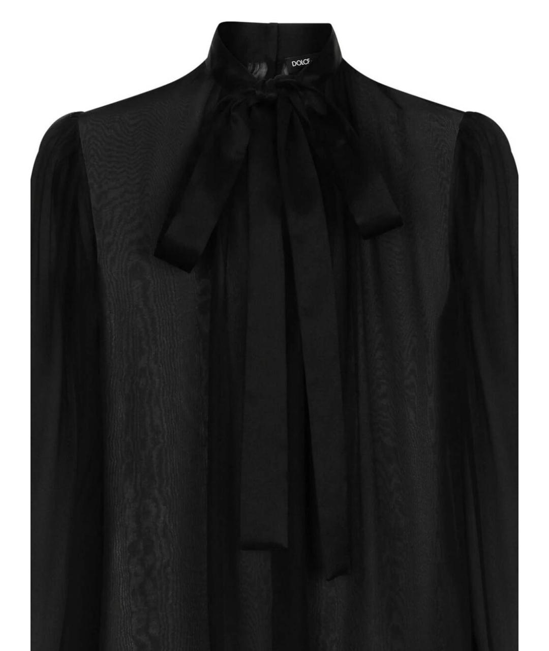 DOLCE&GABBANA Черная шелковая блузы, фото 2