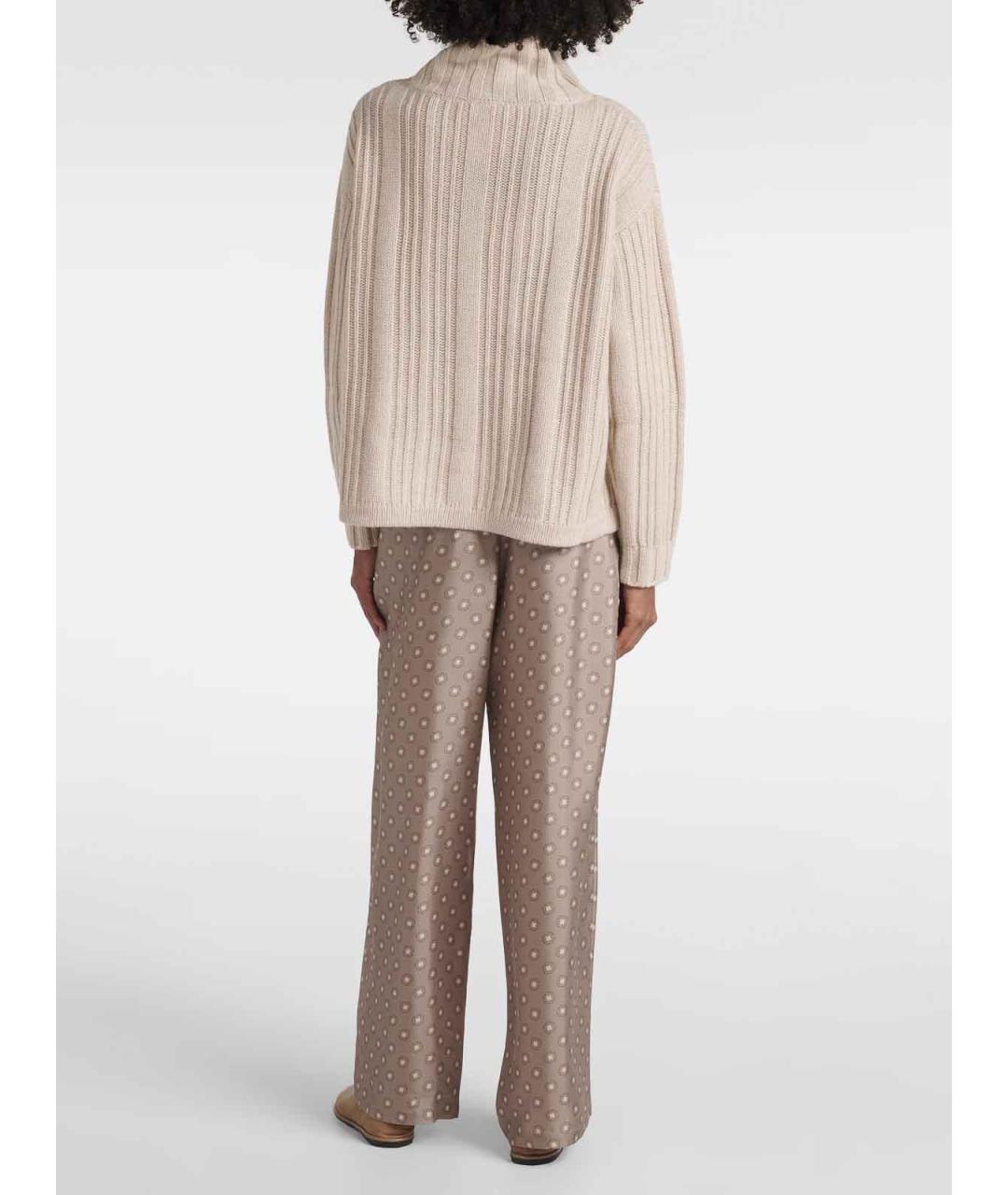 MAX MARA Бежевый шерстяной джемпер / свитер, фото 3