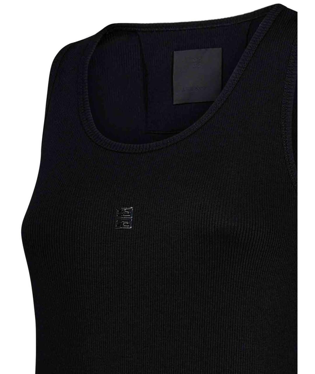 GIVENCHY Черное хлопко-эластановое повседневное платье, фото 3
